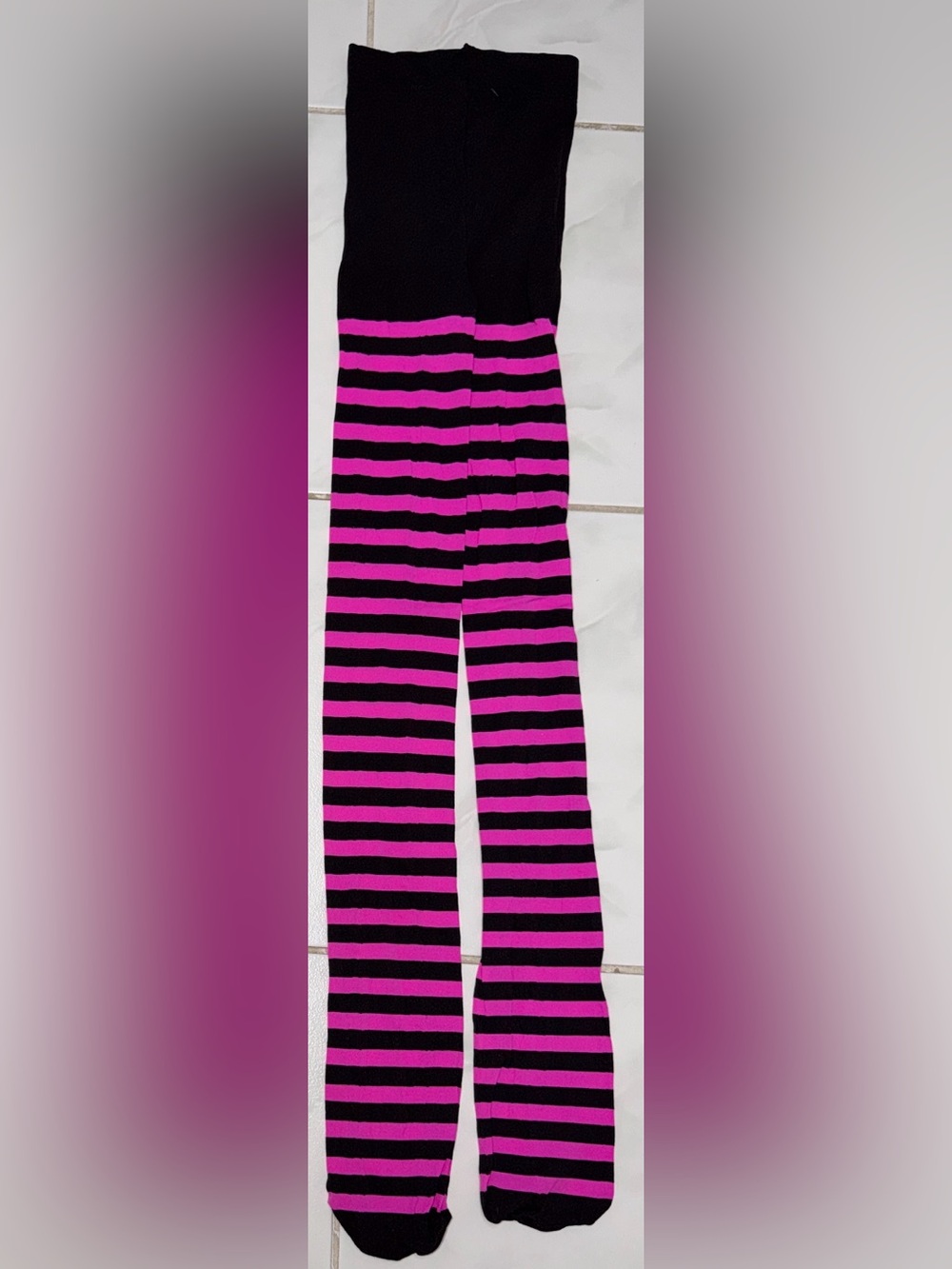 Women’s Striped Tights –Pink